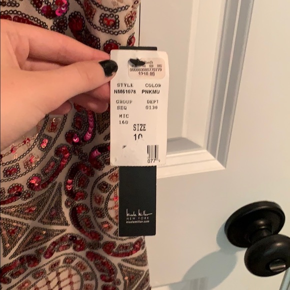 Sequined Nicole Miller Cocktail Dress - Picture 4 of 5